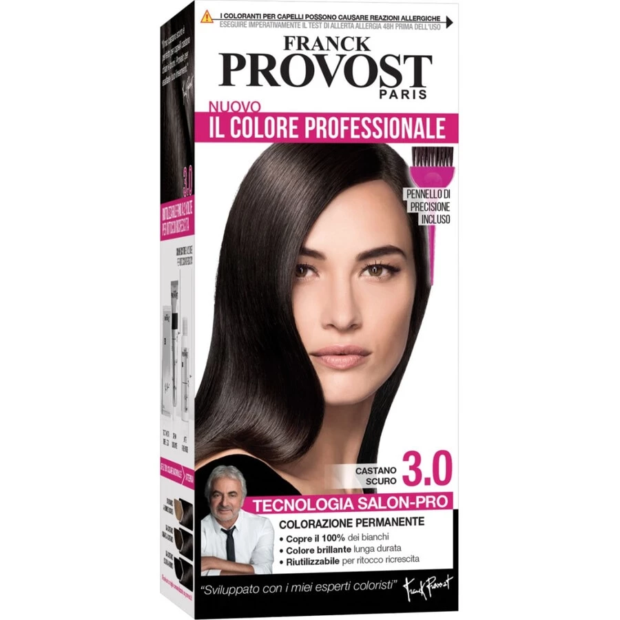 Frank Provost Colore Professionale, Pennello Di Precisione Incluso, Castano Colorazione Capelli - immagine 2